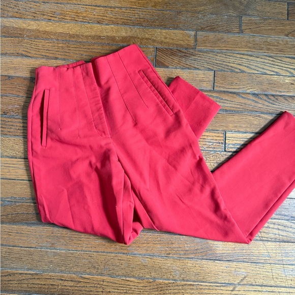 Zara Red Ankle Pants - Picture 2 of 5